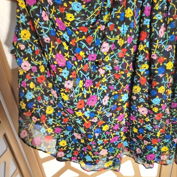 NWOT BETSEY JOHNSON Floral Ruffle Skater Halter Dress - Picture 3 of 10